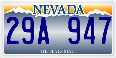 NV license plate 29A947