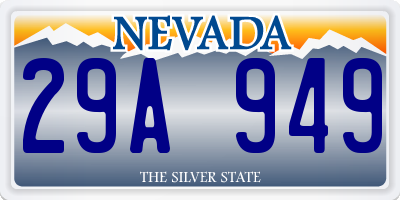 NV license plate 29A949