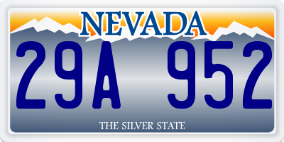NV license plate 29A952