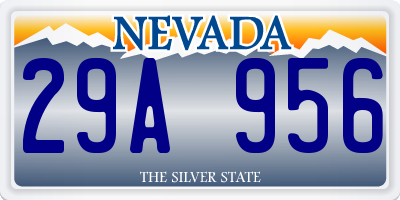 NV license plate 29A956