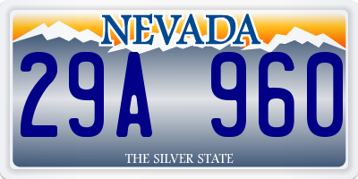 NV license plate 29A960