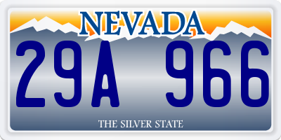 NV license plate 29A966