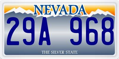 NV license plate 29A968