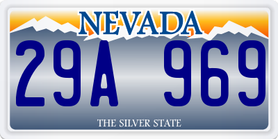 NV license plate 29A969