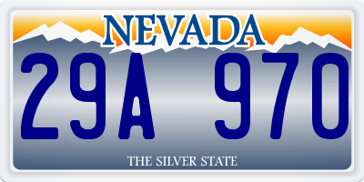 NV license plate 29A970