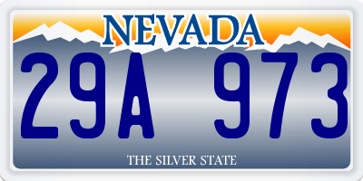 NV license plate 29A973