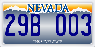 NV license plate 29B003