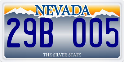 NV license plate 29B005