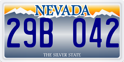 NV license plate 29B042