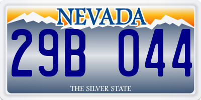 NV license plate 29B044