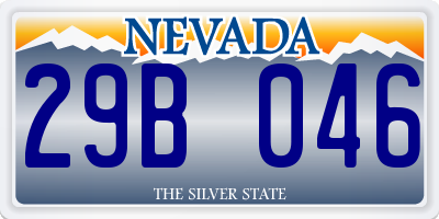 NV license plate 29B046