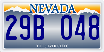 NV license plate 29B048