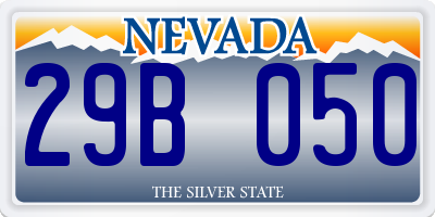 NV license plate 29B050