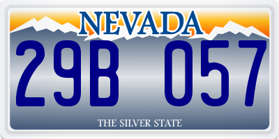 NV license plate 29B057