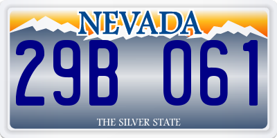 NV license plate 29B061