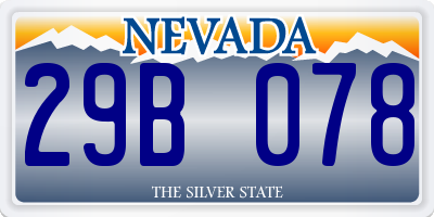 NV license plate 29B078