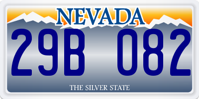 NV license plate 29B082