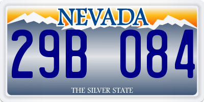 NV license plate 29B084