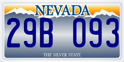NV license plate 29B093