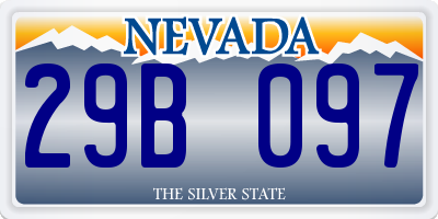 NV license plate 29B097