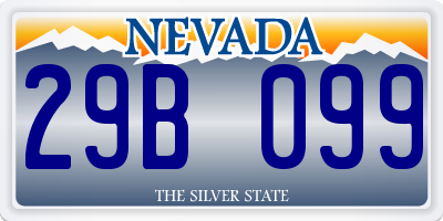 NV license plate 29B099