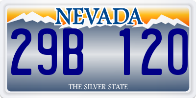 NV license plate 29B120