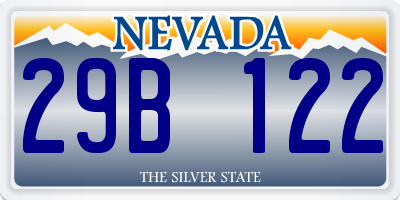 NV license plate 29B122