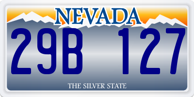 NV license plate 29B127