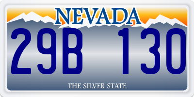 NV license plate 29B130