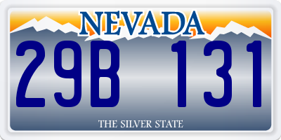 NV license plate 29B131