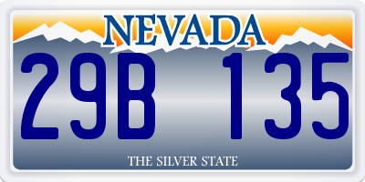 NV license plate 29B135