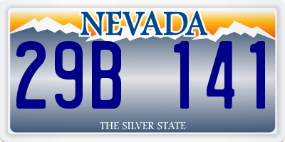 NV license plate 29B141