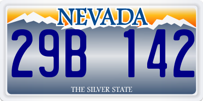 NV license plate 29B142