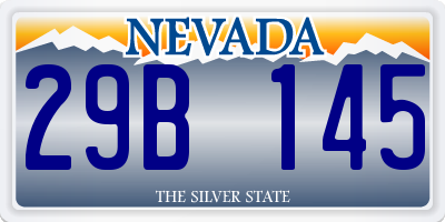 NV license plate 29B145