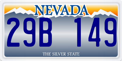 NV license plate 29B149