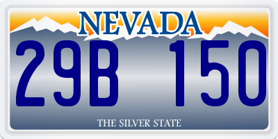 NV license plate 29B150