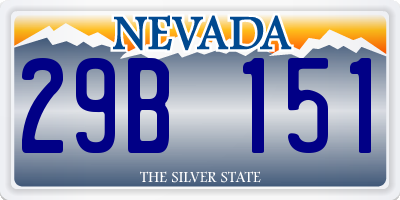 NV license plate 29B151