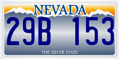 NV license plate 29B153