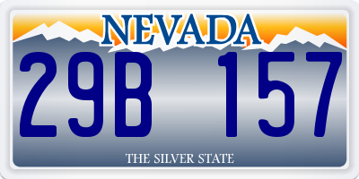 NV license plate 29B157