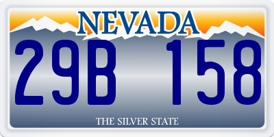 NV license plate 29B158