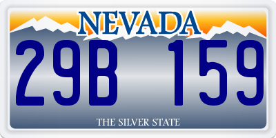 NV license plate 29B159