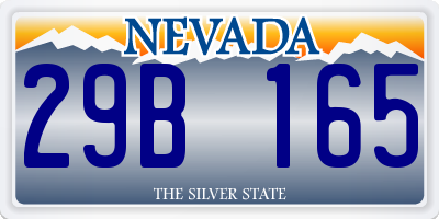 NV license plate 29B165
