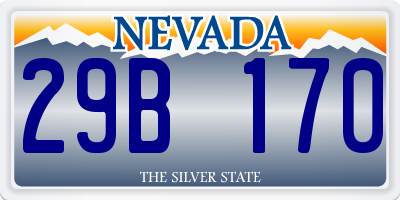 NV license plate 29B170