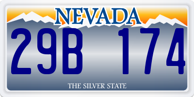 NV license plate 29B174