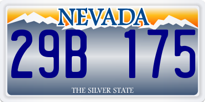 NV license plate 29B175