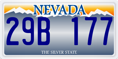 NV license plate 29B177