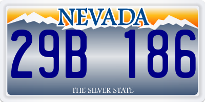 NV license plate 29B186