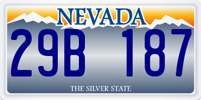 NV license plate 29B187