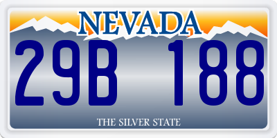 NV license plate 29B188