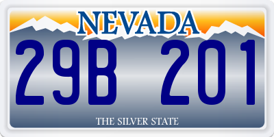 NV license plate 29B201